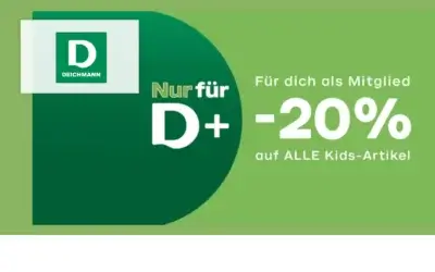 20 % auf das Kinder-Sortiment
